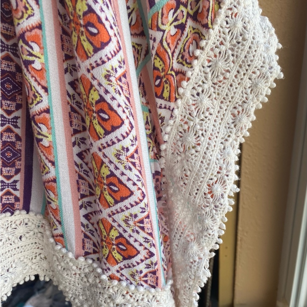 Perfect “gypsy” skirt handkerchief hem with crocheted lace trim size lar… - Picture 6 of 10